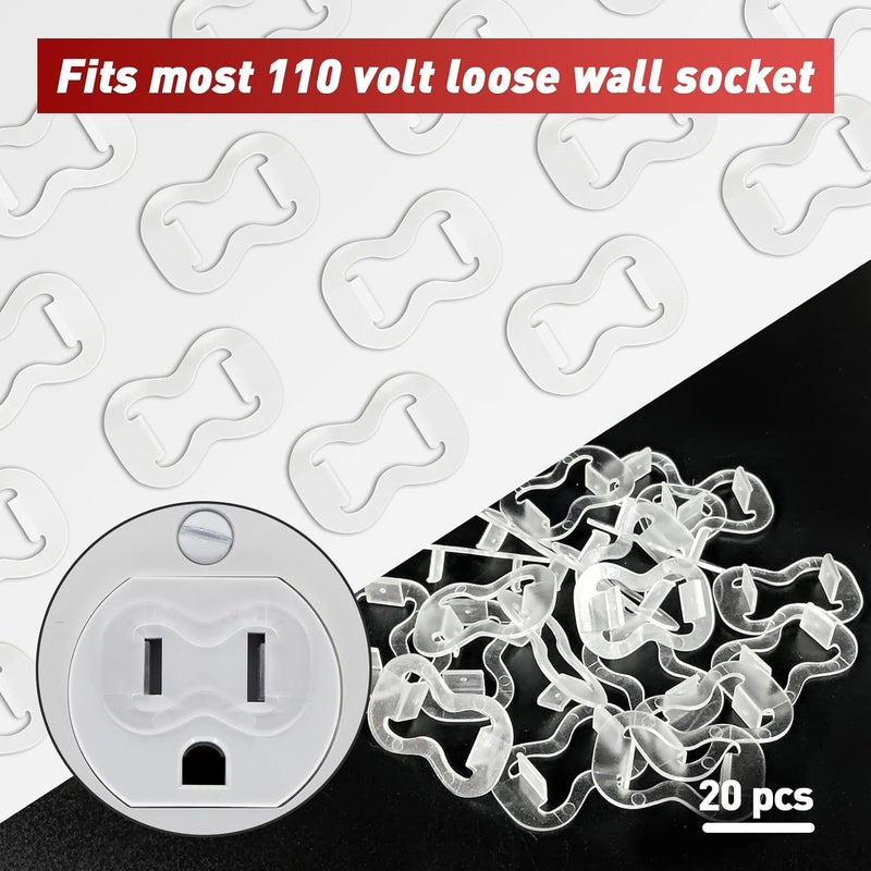 FixlyFido 20-Pack Loose Outlet Fix Plug - Ensure Secure Connection for Power Plugs - Socket Extender Prevents Loose Socket Issues - Easily Fix Loose Outlets - Won't Fall Out or Cut Off Electricity - Image 5